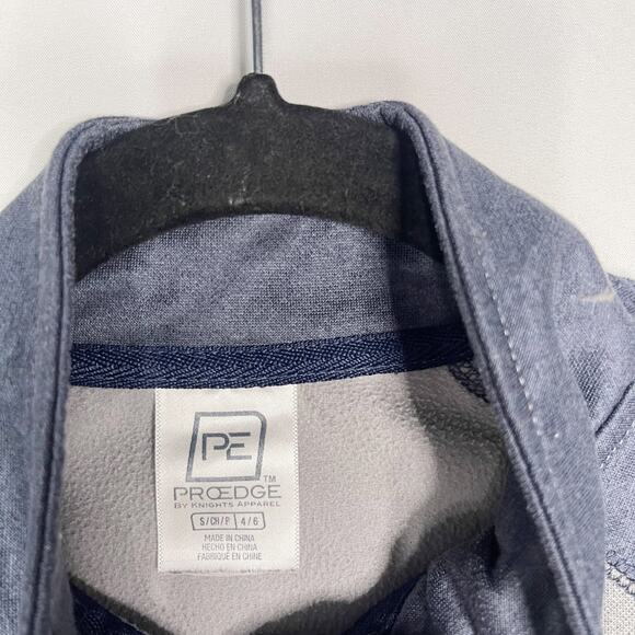 Pro Edge Womens Small S Gray Blue Notre Dame 1/4 Zip Fleece Pullover Colorblock - Picture 6 of 8